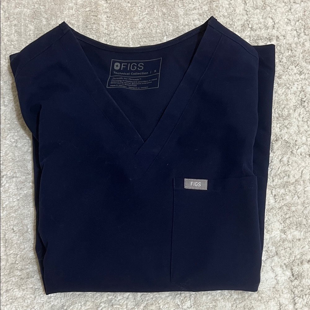 Figs Women’s Catarina Navy Blue Top